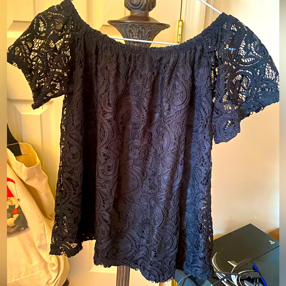 Maurice’s Black Lace Blouse